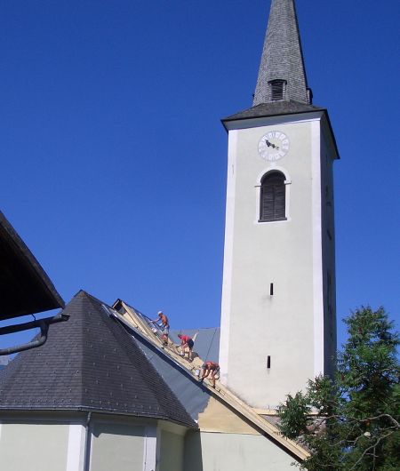 Dachsanierung Filialkirche Hl. Nikolaus in Dellach